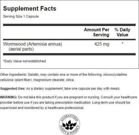 Swanson Full Spectrum Sweet Wormwood Supplement Facts