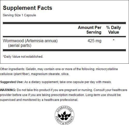 Swanson Full Spectrum Sweet Wormwood Supplement Facts